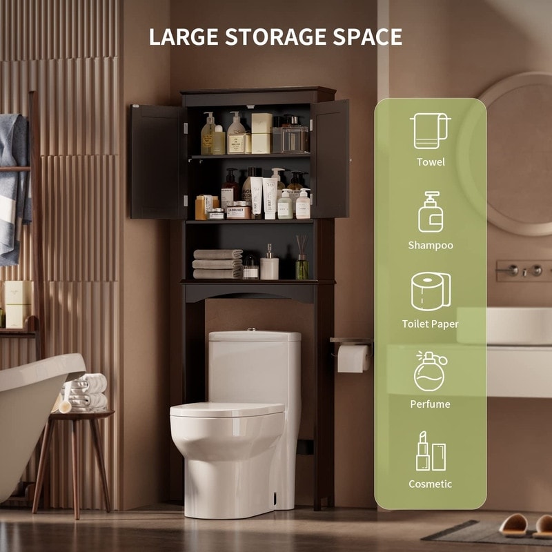 Bathroom Storage Cabinet, Toilet Storage Cabinet, Bathroom Shelf Over The Toilet, Space Saver Toilet