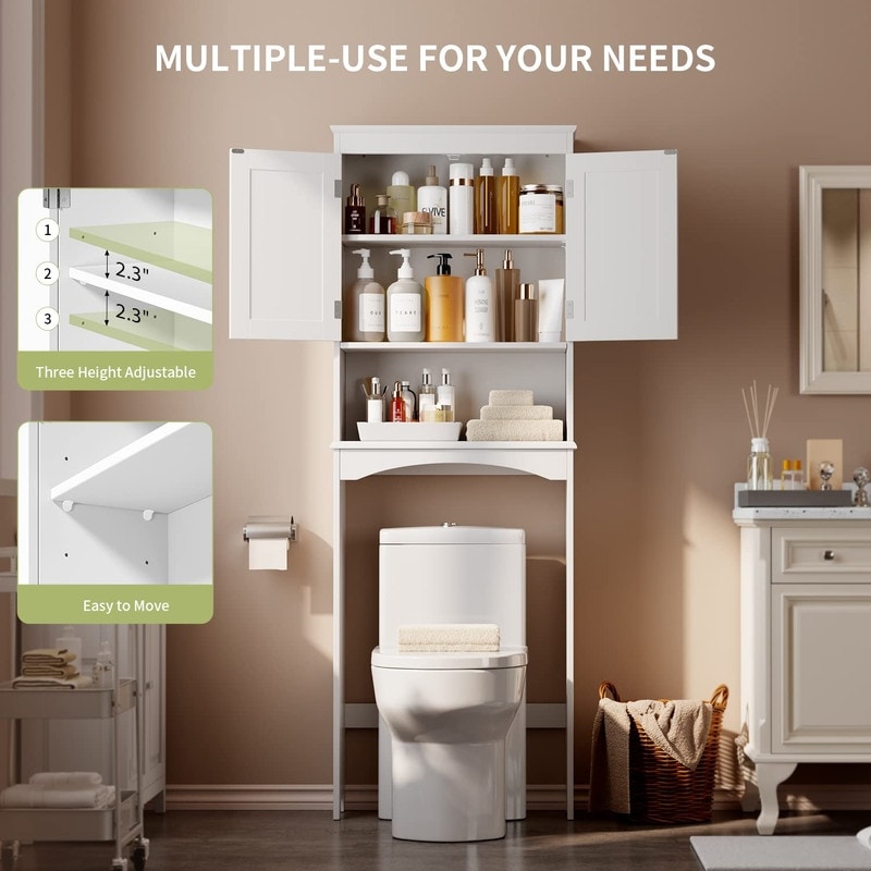 Bathroom Storage Cabinet, Toilet Storage Cabinet, Bathroom Shelf Over The Toilet, Space Saver Toilet