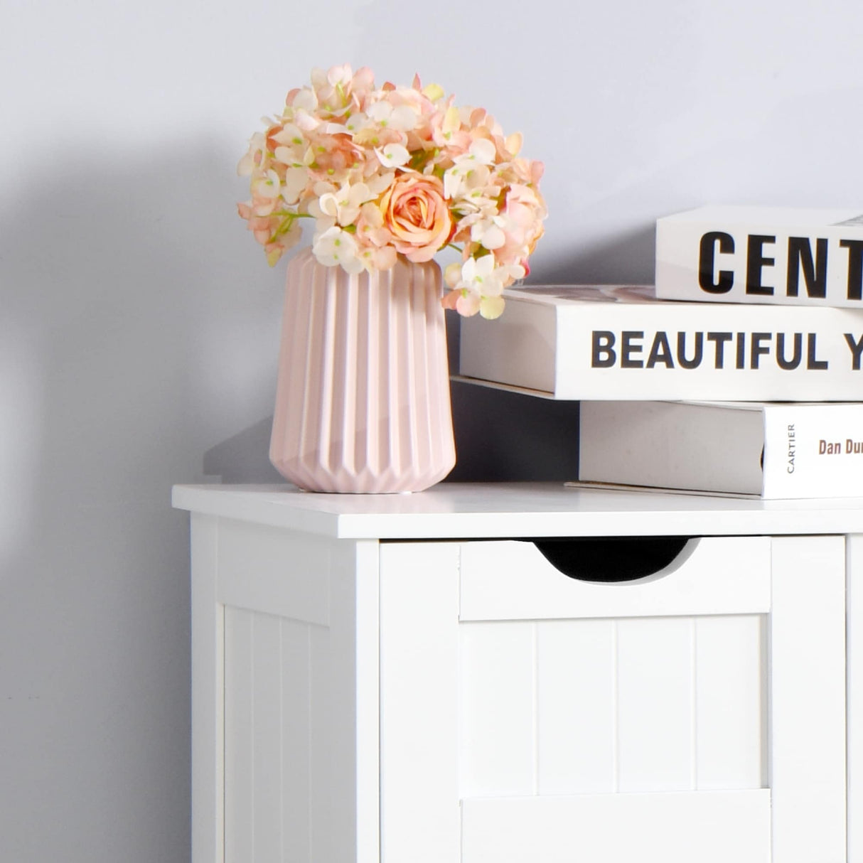 Bathroom Storage Cabinet with Adjustable Shelf and Drawers