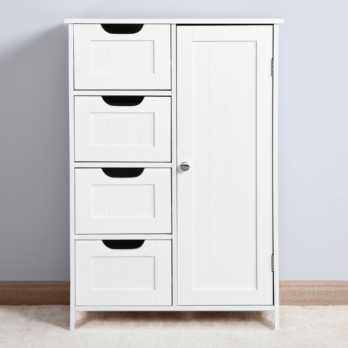 Bathroom Storage Cabinet with Adjustable Shelf and Drawers