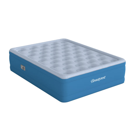 Beautyrest Comfort Plus Air Mattress with Built-in Pump - Inflatable Guest Bed with Plush Cooling Top