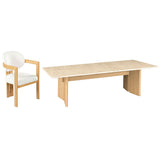 Bellarose 94-inch Travert Dining Table - Natural/Travertine - 94Wx39Dx30H