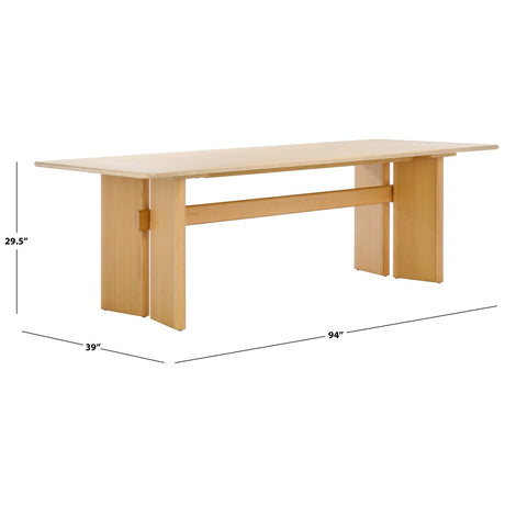 Bellarose 94-inch Travert Dining Table - Natural/Travertine - 94Wx39Dx30H