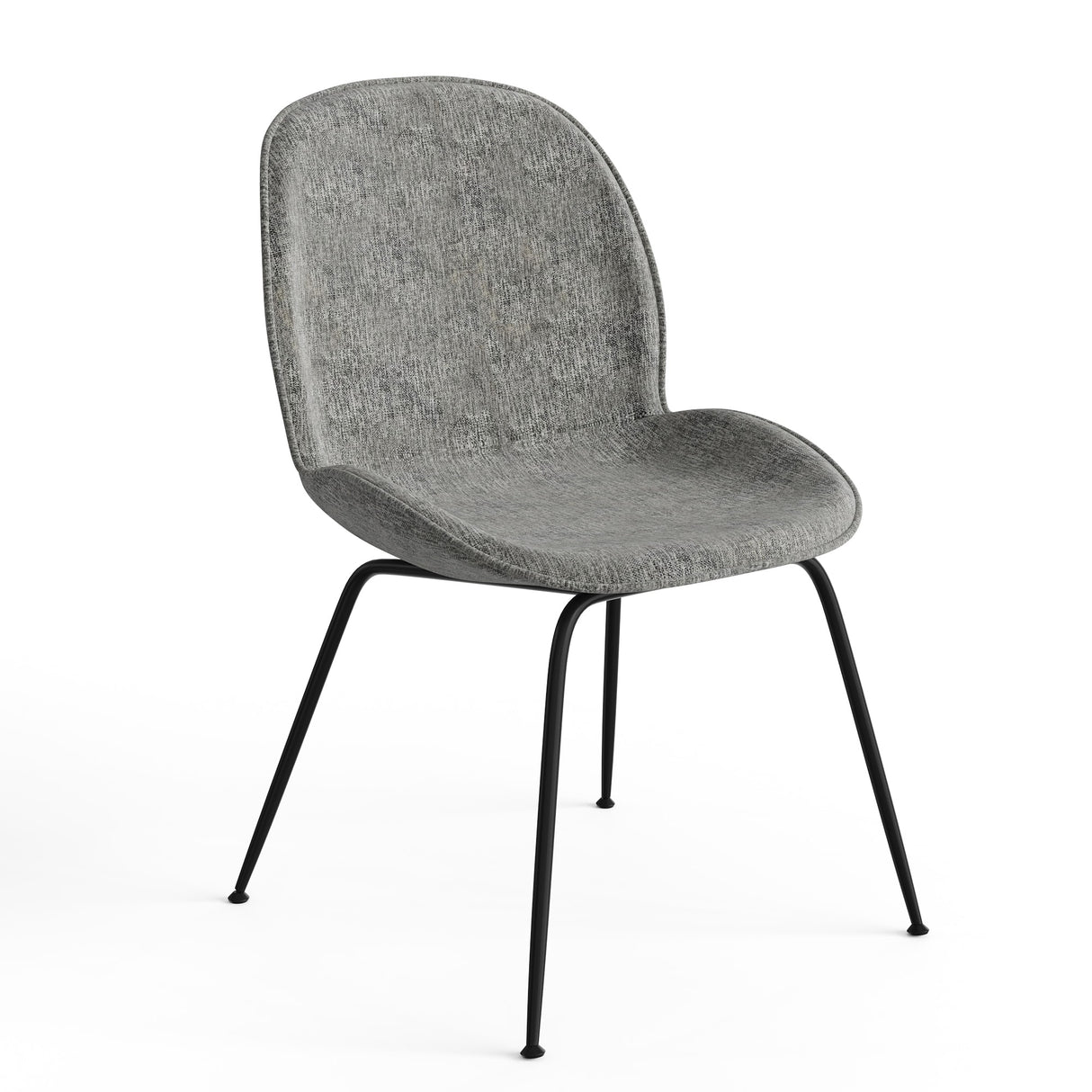 Biza Upholstered Velvet Side Chairs with Black Matte Finished Metal Legs (Set of 2) - 17.5