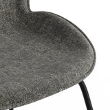 Biza Upholstered Velvet Side Chairs with Black Matte Finished Metal Legs (Set of 2) - 17.5