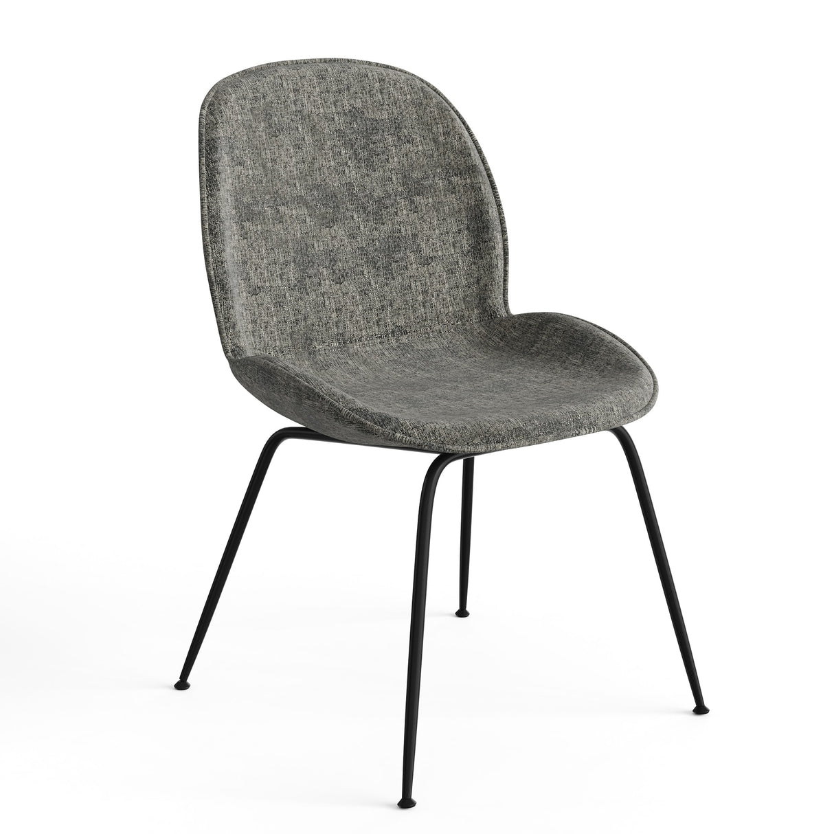 Biza Upholstered Velvet Side Chairs with Black Matte Finished Metal Legs (Set of 2) - 17.5