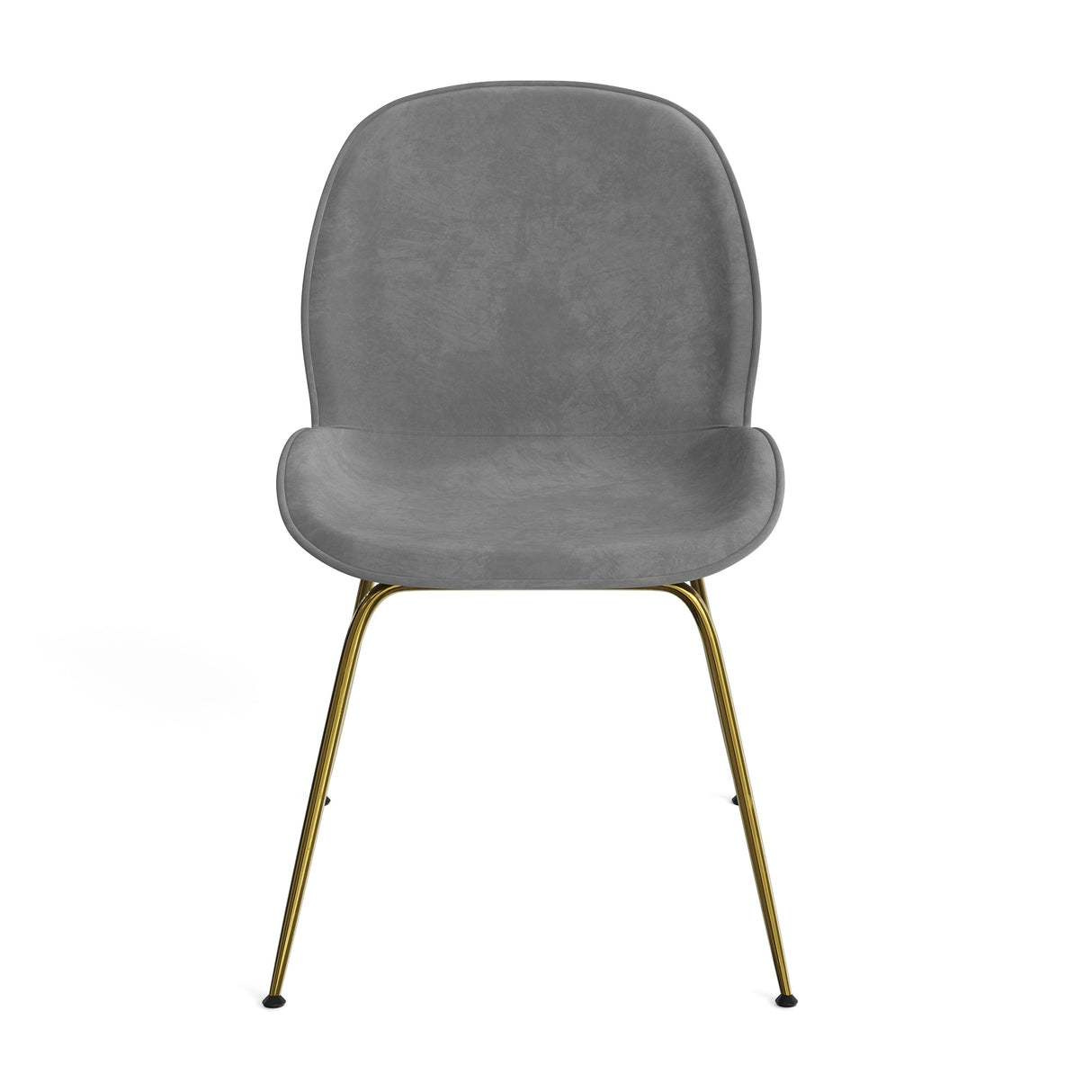 Biza Upholstered Velvet Side Chairs with Gold Finished Metal Legs (Set of 2)