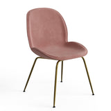 Biza Upholstered Velvet Side Chairs with Gold Finished Metal Legs (Set of 2)