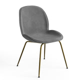 Biza Upholstered Velvet Side Chairs with Gold Finished Metal Legs (Set of 2)