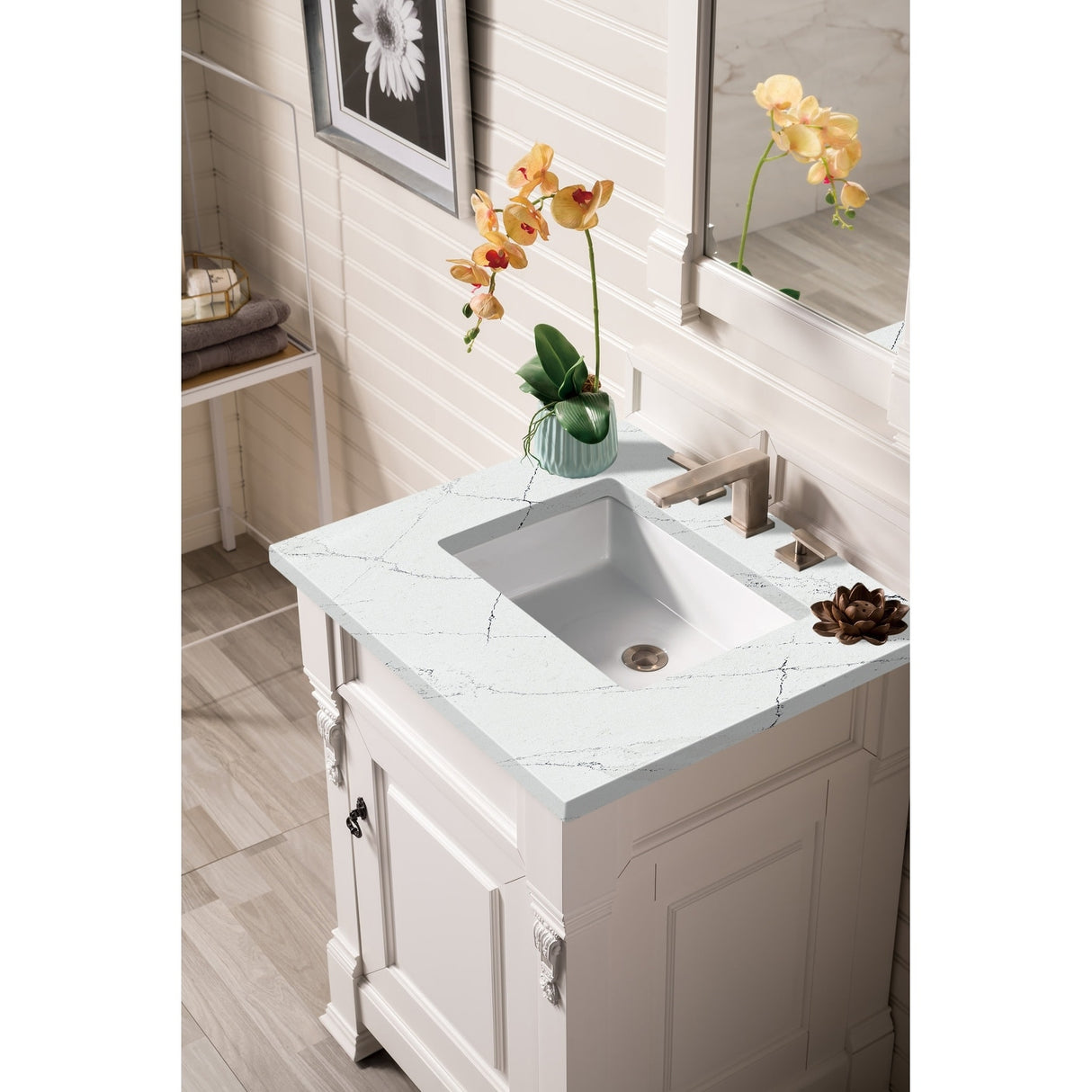 James Martin Vanities Brookfield 26" Single Vanity, Bright White