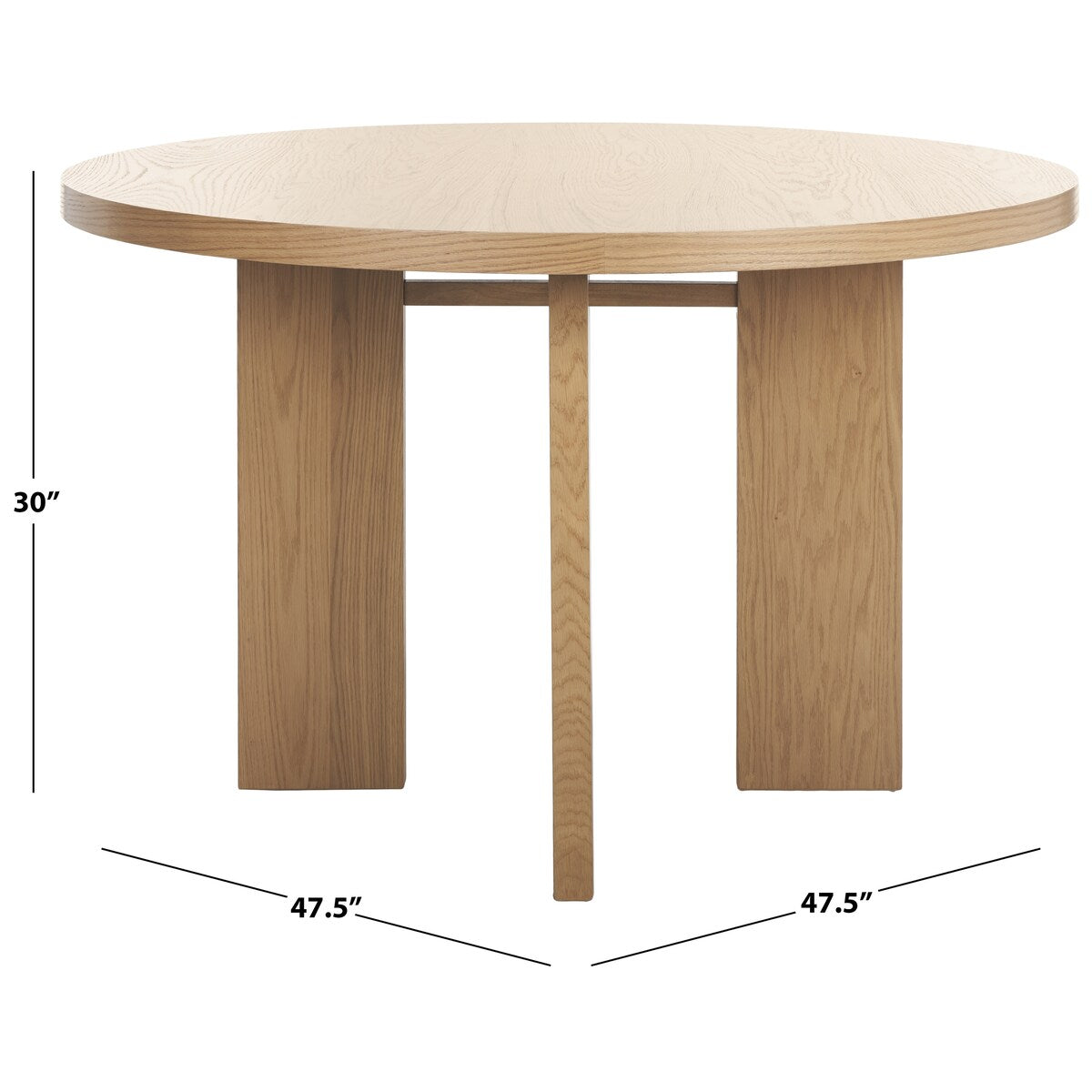 Calamaria 48-inch Round Wood Dining Table - Natural - 48Wx48Dx30H