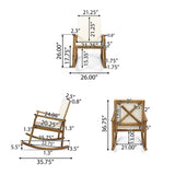 Candel Outdoor Acacia Wood Rocking Chair (Set of 2) by Christopher Knight Home