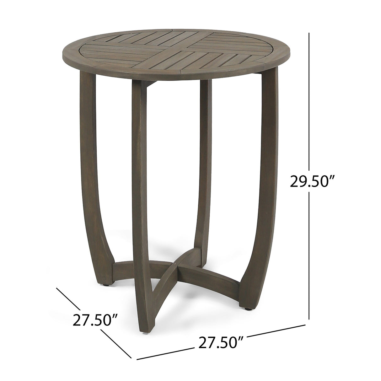 Carina Outdoor Acacia Wood Bistro Table by Christopher Knight Home - 27.50"L x 27.50"W x 29.50"H