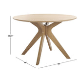 Carolee 46-inch Round Dining Table - Natural - 46Wx46Dx30H