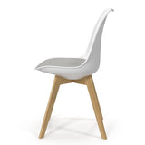 Celine Side Chairs with Natural Legs (Set of 2)