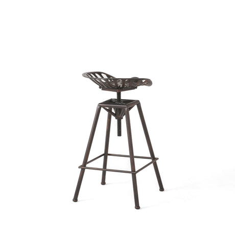 Chapman 28-inch Iron Saddle Copper Barstool by Christopher Knight Home - 15.70" D x 19.80" W x 28.2" H