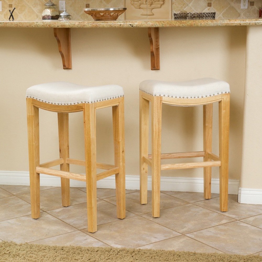 Avondale 30-inch Beige Backless Bar Stool (Set of 2) by Christopher Knight Home