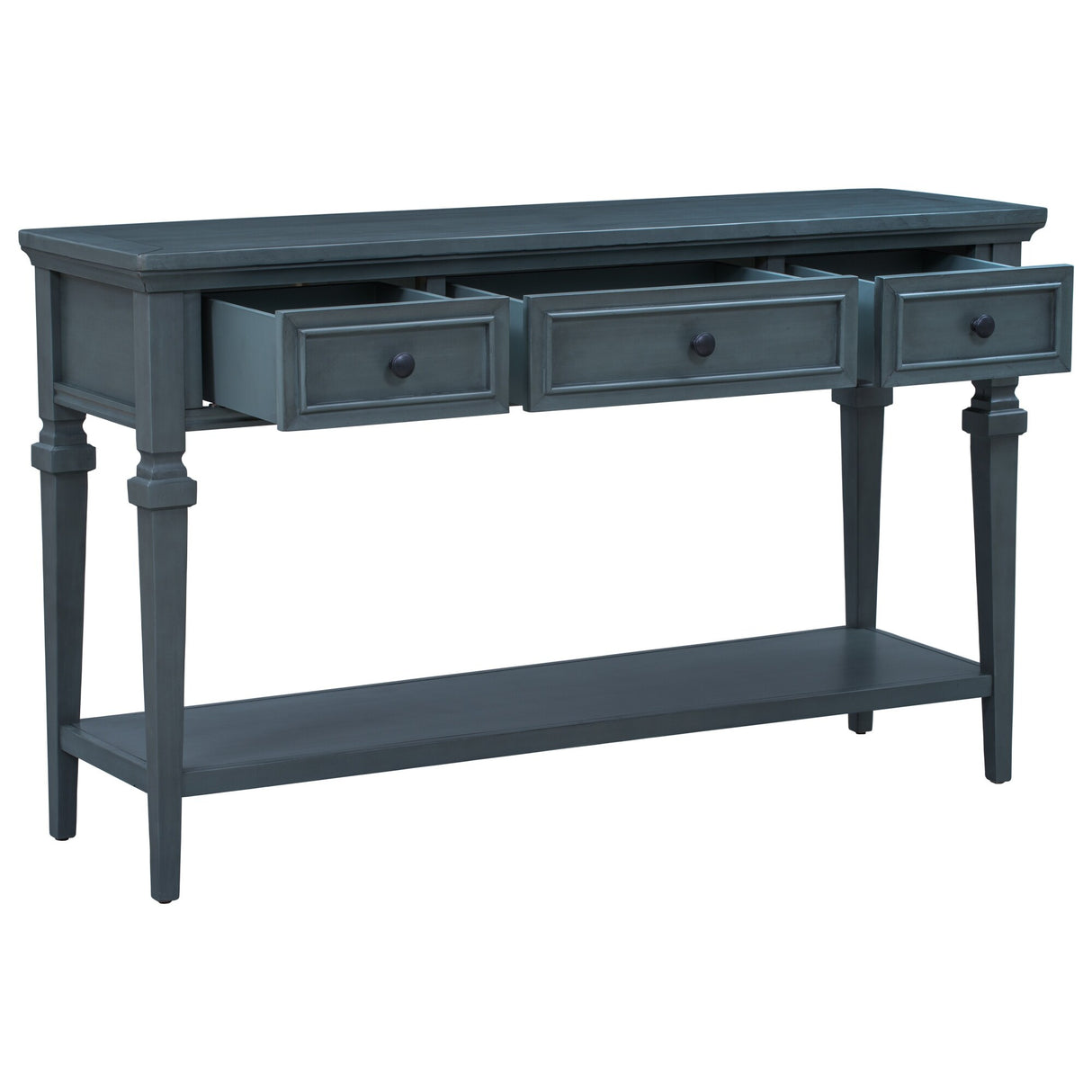 Classic Retro Style Console Table with Three Drawers