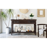 Classic Retro Style Console Table with Three Drawers