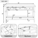 Classic Retro Style Console Table with Three Drawers