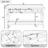 Classic Retro Style Console Table with Three Drawers