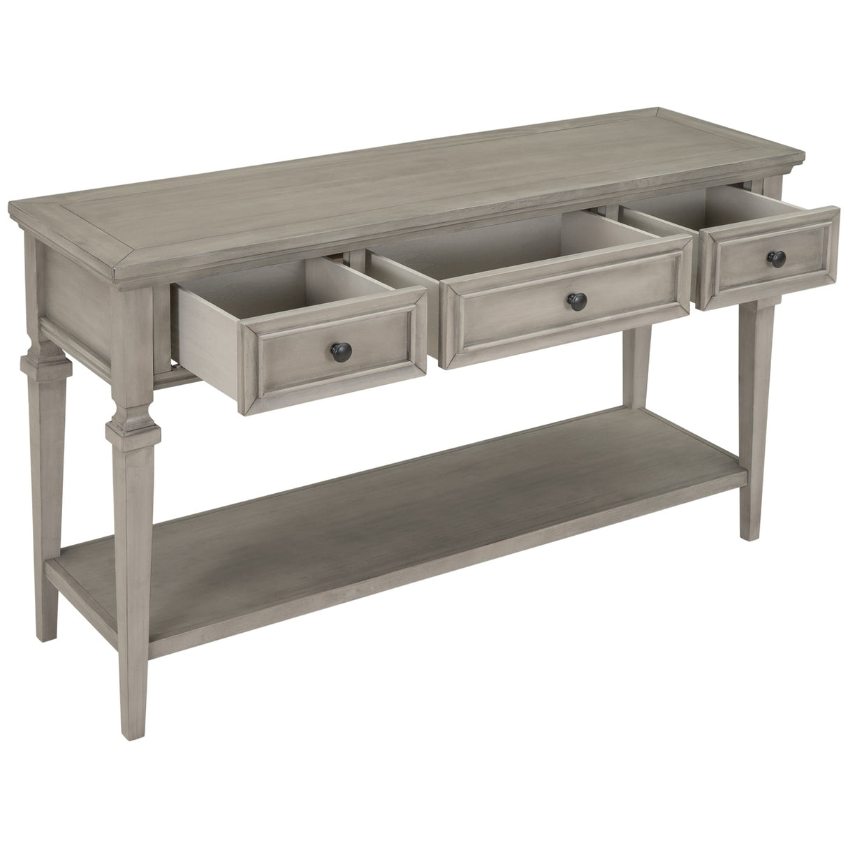 Classic Retro Style Console Table with Three Drawers