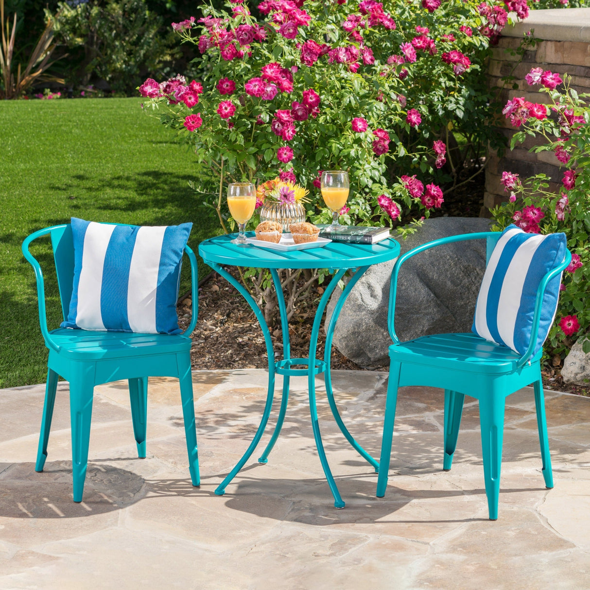 Colmar Outdoor 3-piece Bistro Set by Christopher Knight Home