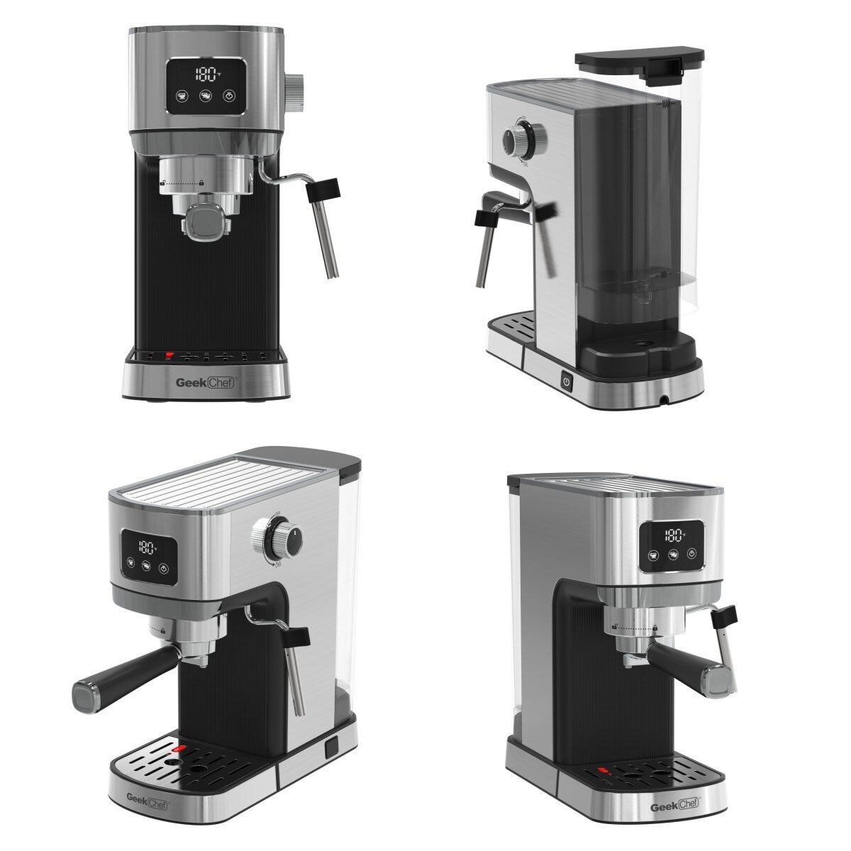 Compact Coffee Machine for Home Geek Chef Espresso Machine - 11.80"L * 5.90"W * 12.20"H