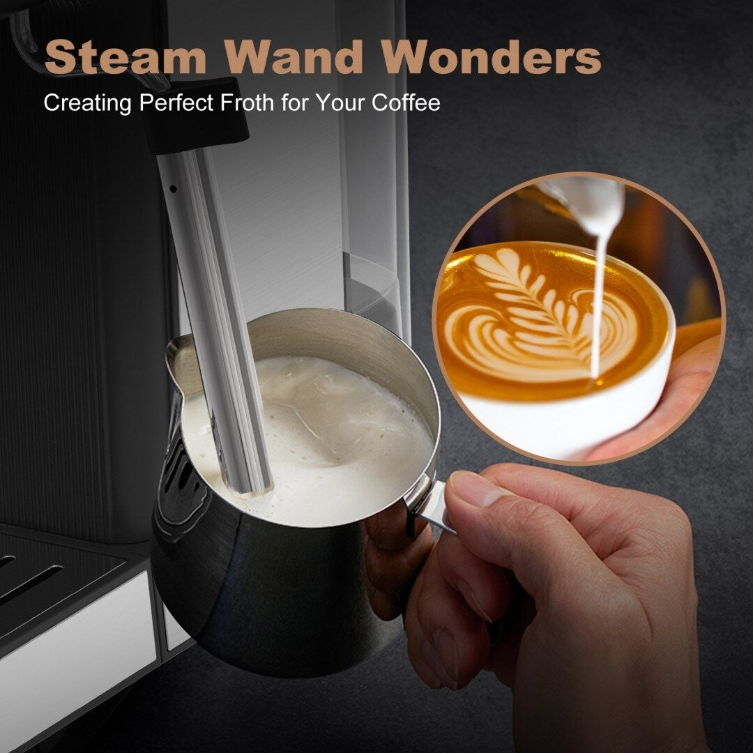 Compact Coffee Machine for Home Geek Chef Espresso Machine - 11.80"L * 5.90"W * 12.20"H
