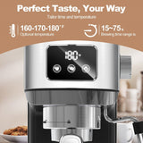 Compact Coffee Machine for Home Geek Chef Espresso Machine - 11.80"L * 5.90"W * 12.20"H
