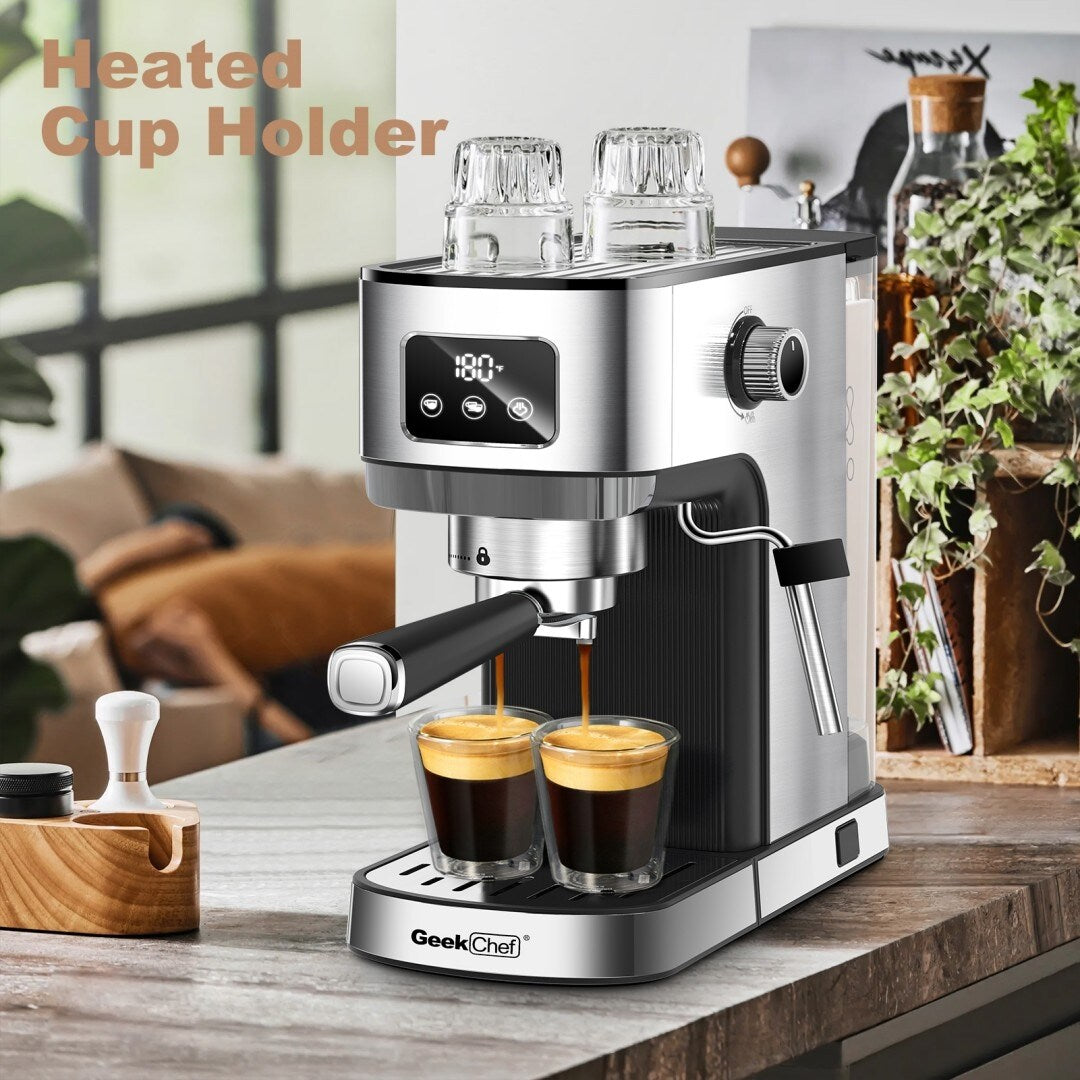 Compact Coffee Machine for Home Geek Chef Espresso Machine - 11.80"L * 5.90"W * 12.20"H