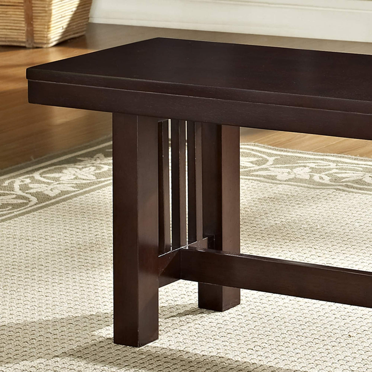 Middlebrook 60-inch Mission Style Dining Bench - Cappuccino - N/A