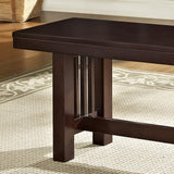 Middlebrook 60-inch Mission Style Dining Bench - Cappuccino - N/A