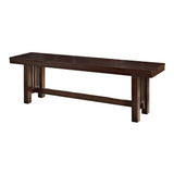 Middlebrook 60-inch Mission Style Dining Bench - Cappuccino - N/A