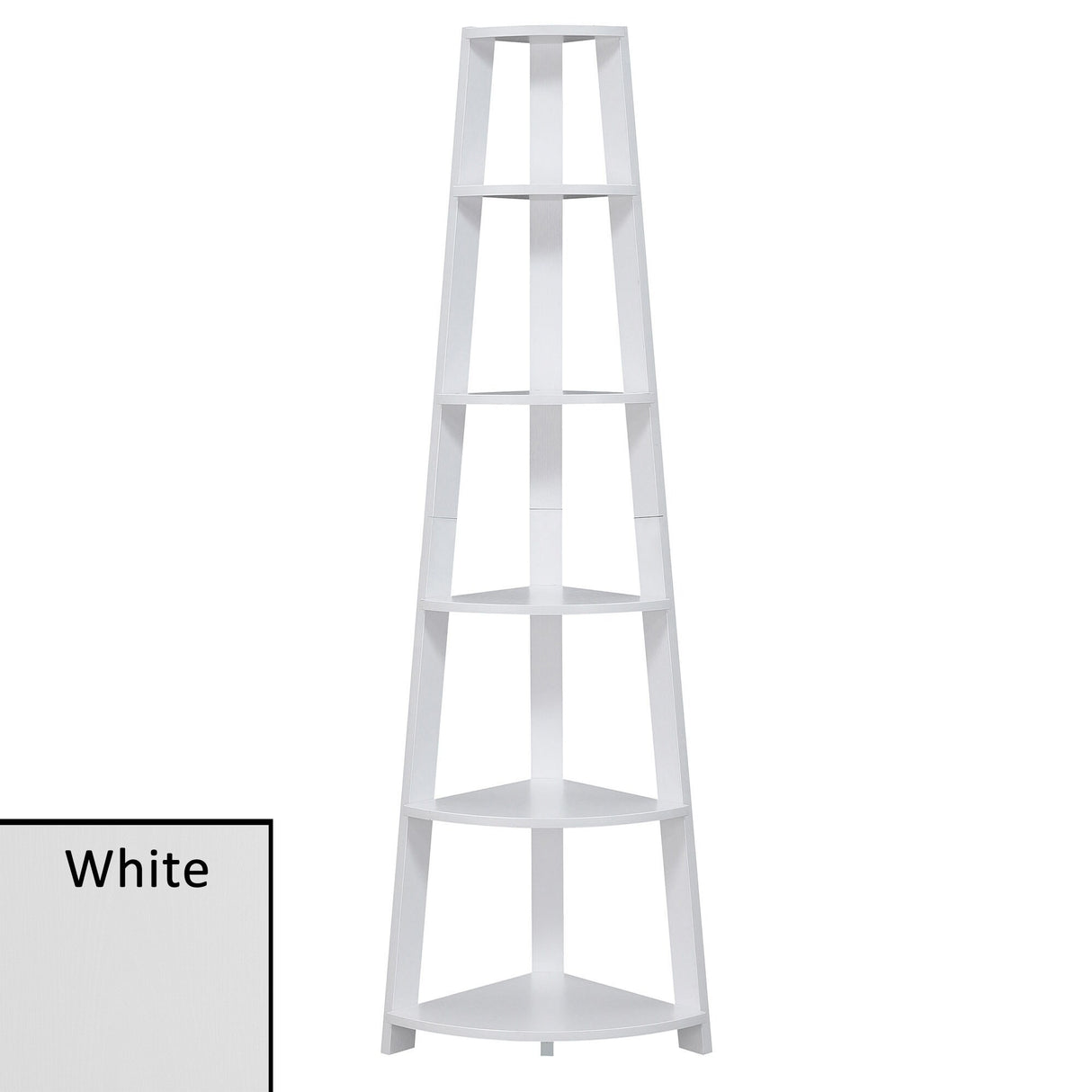 Convenience Concepts Newport 5 Tier Corner Bookshelf