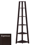 Convenience Concepts Newport 5 Tier Corner Bookshelf