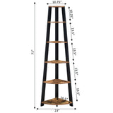 Convenience Concepts Newport 5 Tier Corner Bookshelf