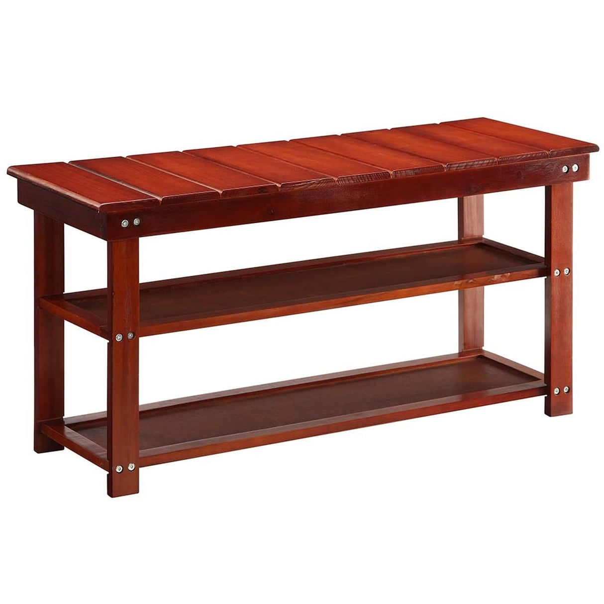 Convenience Concepts Oxford Utility Mudroom Bench with Shelves