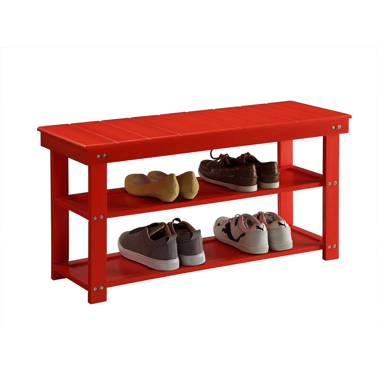 Convenience Concepts Oxford Utility Mudroom Bench with Shelves