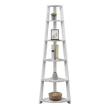 Convenience Concepts Newport 5 Tier Corner Bookshelf