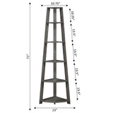 Convenience Concepts Newport 5 Tier Corner Bookshelf