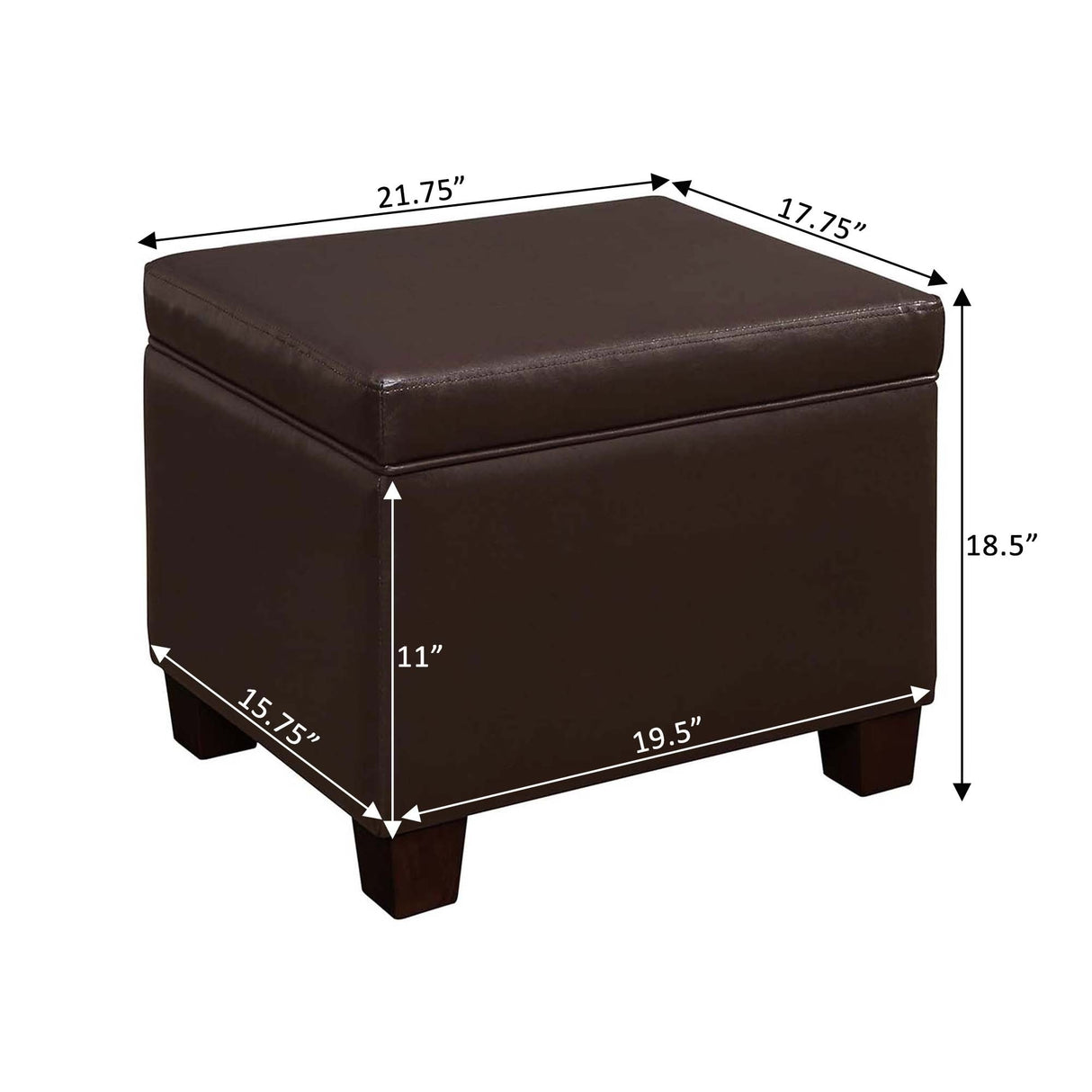 Convenience Concepts Madison Storage Ottoman