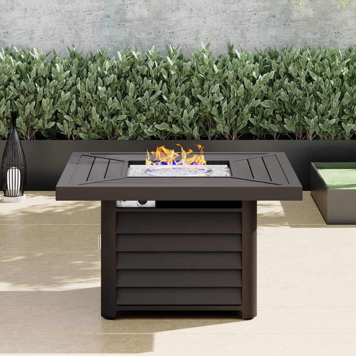 Corvus Oreanne 11-piece Wicker Patio Fire Pit Set