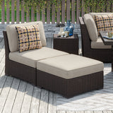 Corvus Oreanne 11-piece Wicker Patio Fire Pit Set