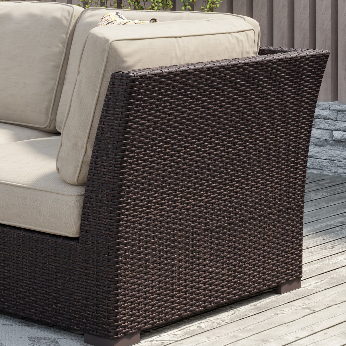 Corvus Oreanne 11-piece Wicker Patio Fire Pit Set