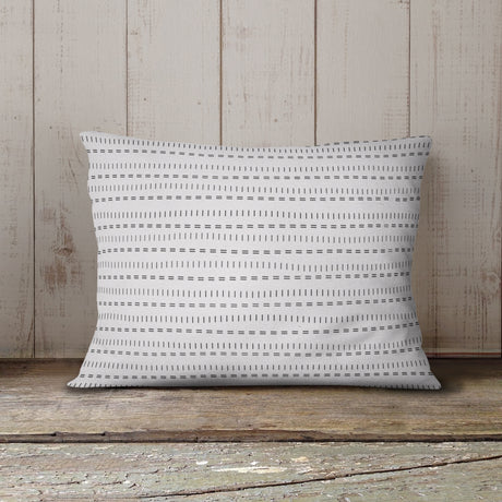 DASH WHITE Outdoor Lumbar Pillow By Kavka Designs