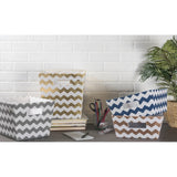 DII Hardsided Chevron Decorative Storage Trapezoid