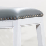 DTY Indoor Living Durango Leather Saddle Stool