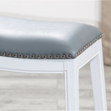 DTY Indoor Living Durango Leather Saddle Stool