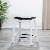 DTY Indoor Living Durango Leather Saddle Stool